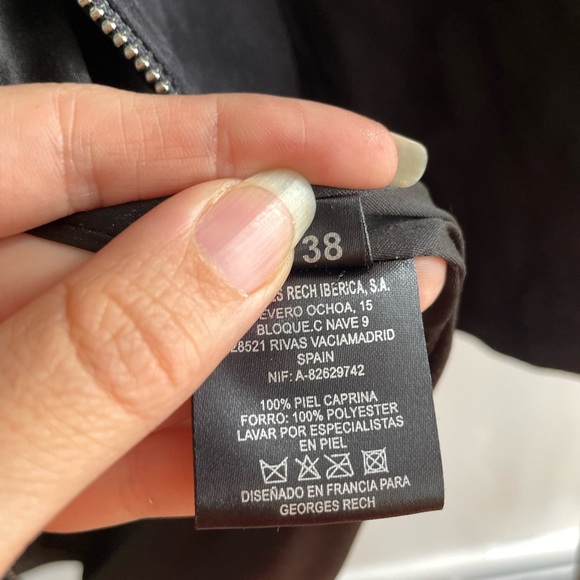 Georges Rech Black Suede Goatskin Hooded Zip-Up Jacket - Picture 7 of 7